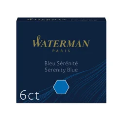 Naboje atramentowe - Waterman - Short, Serenity Blue, 6 szt.