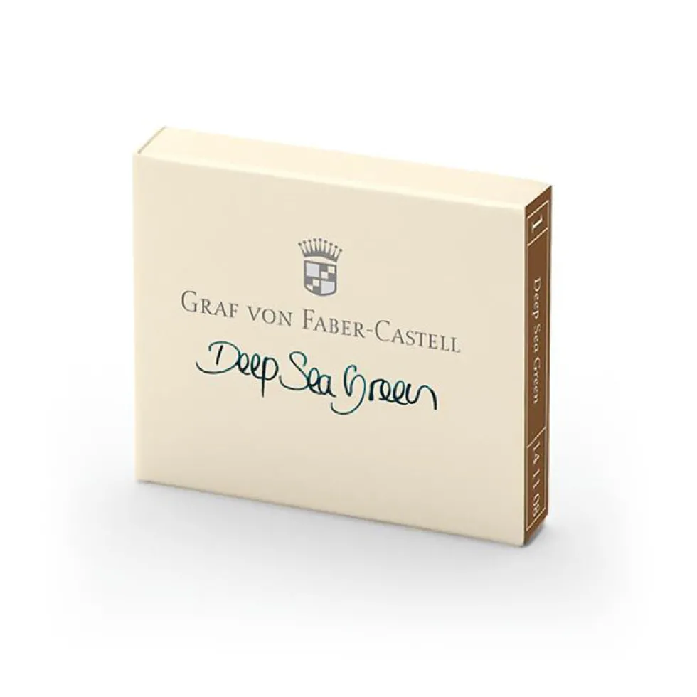 Naboje do piór wiecznych - Graf Von Faber-Castell - Deep Sea Green, 6 szt.
