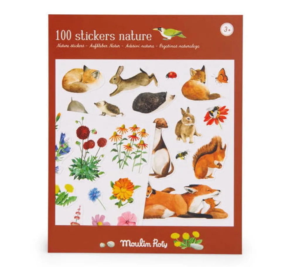 Naklejki dla dzieci - Moulin Roty - Natura, 100 szt.