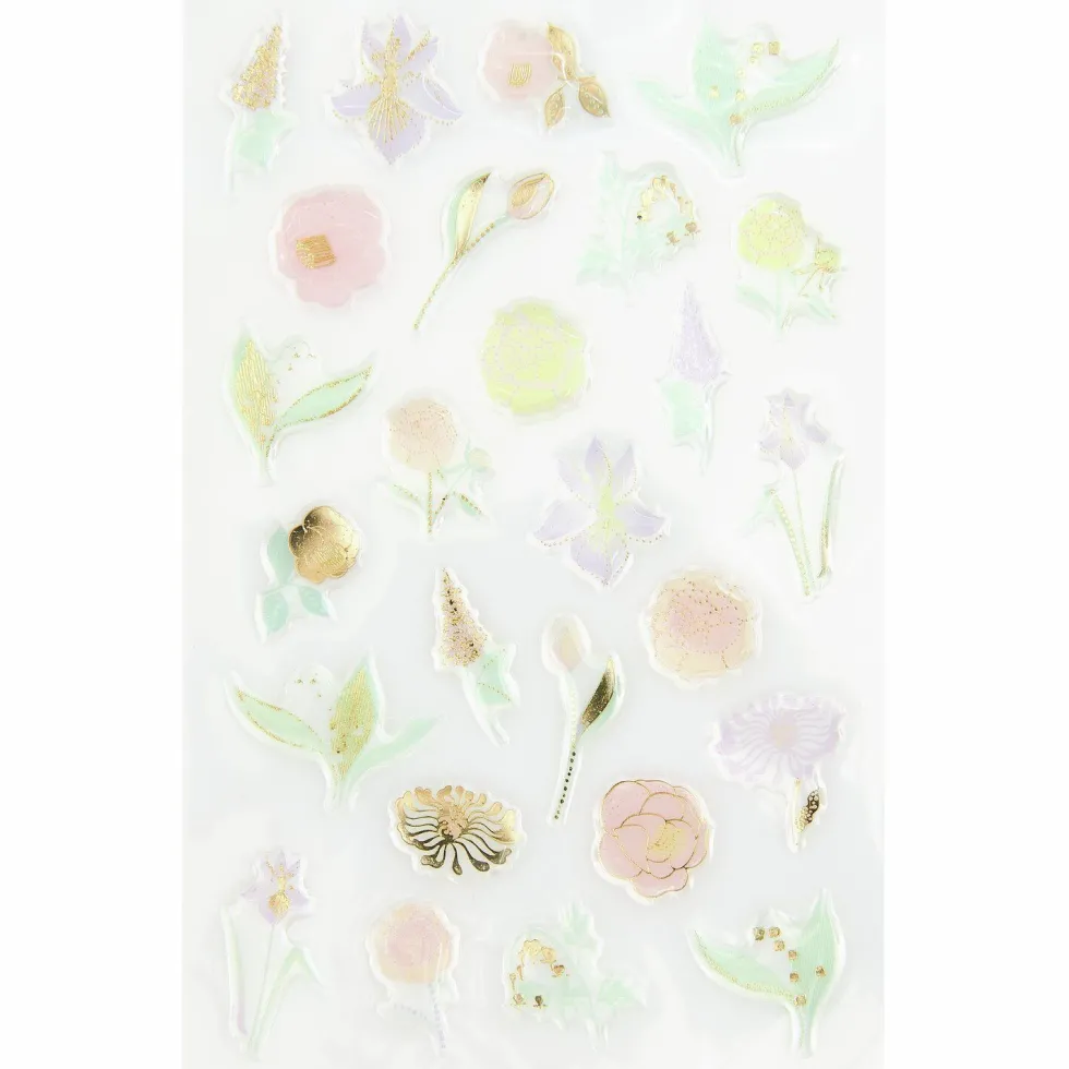 Naklejki żelowe Flowers Pastel - Paper Poetry - 25 szt.
