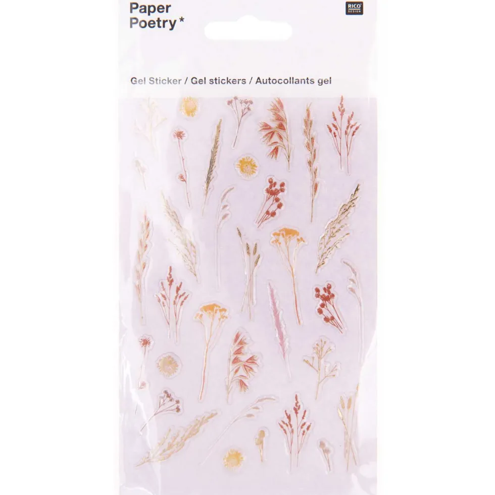 Naklejki żelowe Transformation - Paper Poetry - Grasses, 34 szt.