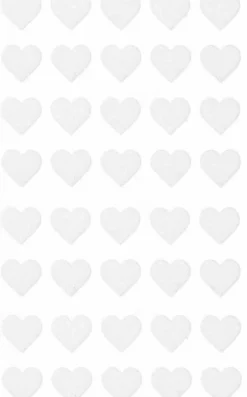 Naklejki filcowe Serca - Paper Poetry - małe, białe, 40 szt.