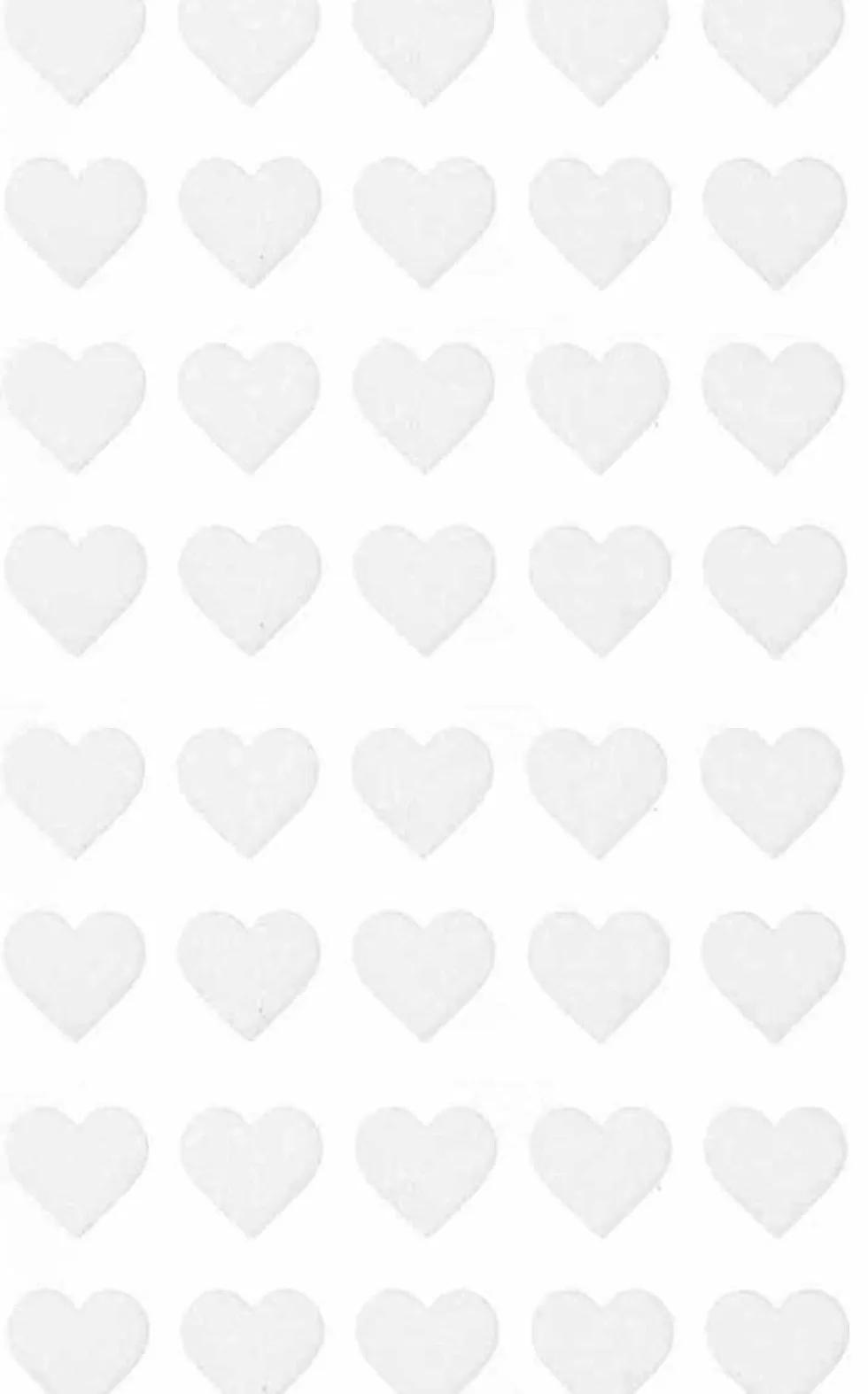Naklejki filcowe Serca - Paper Poetry - małe, białe, 40 szt.