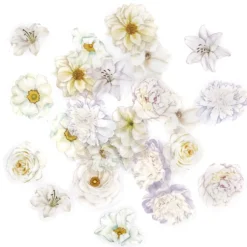 Naklejki foliowe Kwiaty - DpCraft - Moonlight White 30 szt.