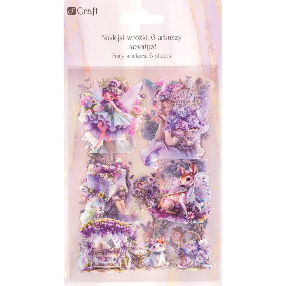Naklejki foliowe połyskujące Wróżki - DpCraft - Amethyst 6 ark.
