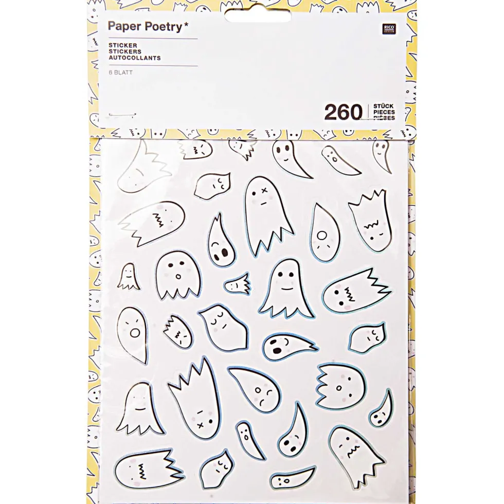 Naklejki halloweenowe - Paper Poetry - 260 szt.