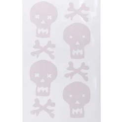 Naklejki halloweenowe z brokatem - Paper Poetry - Czaszki, 8 szt.