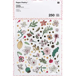 Naklejki Hygge - Paper Poetry - kwiaty, 250 szt.