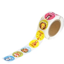 Naklejki motywacyjne na rolce Zwierzątka i napisy - DpCraft - 2,5 cm 500 szt.