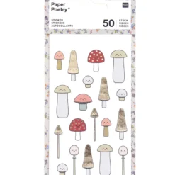 Naklejki - Paper Poetry - Grzyby, 50 szt.