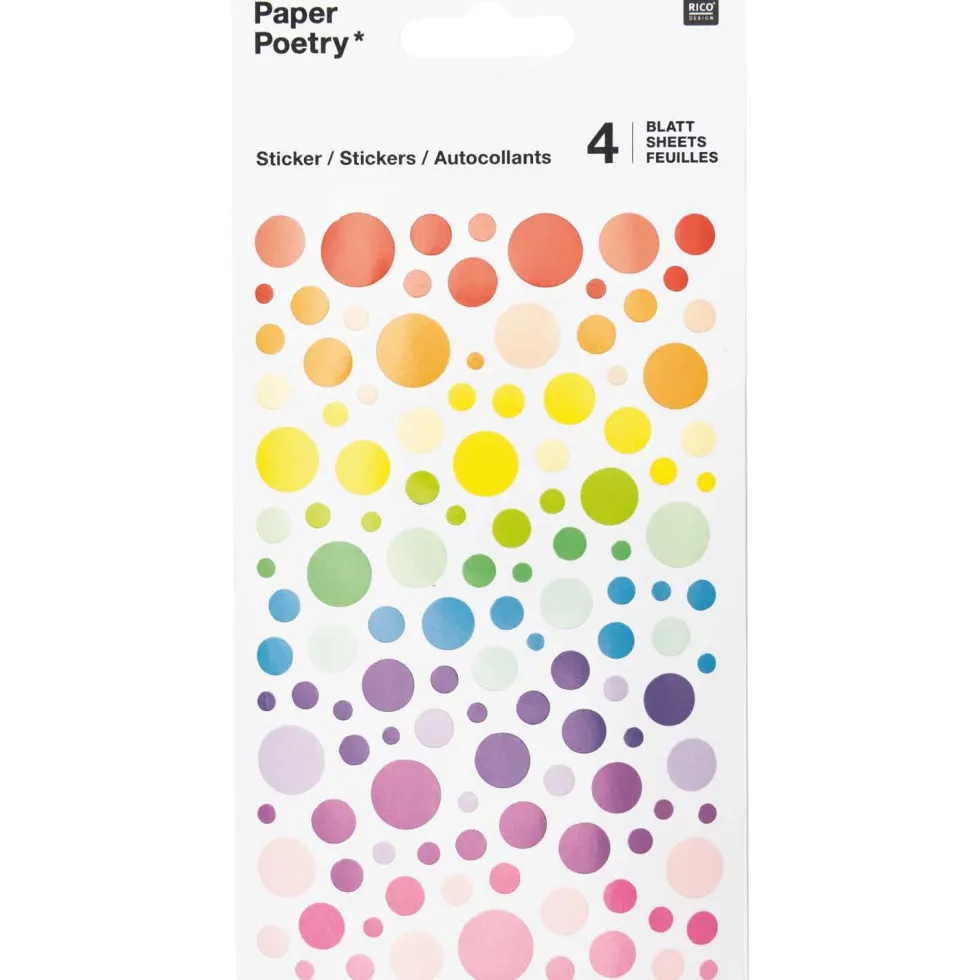 Naklejki papierowe kółka Circles - Paper Poetry - Multicolor