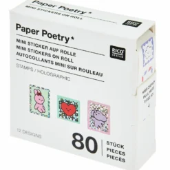 Naklejki papierowe na rolce Chingu - Paper Poetry - 80 szt.
