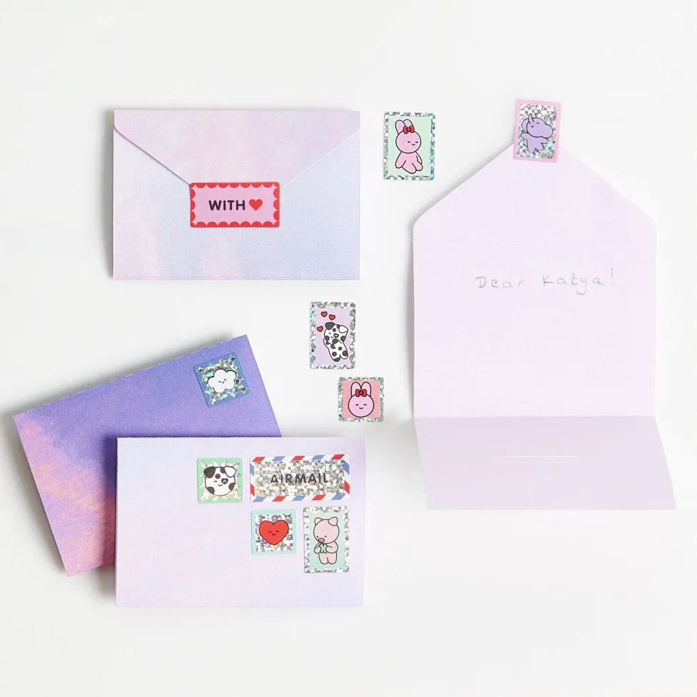 Naklejki papierowe na rolce Chingu - Paper Poetry - 80 szt.
