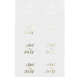 Naklejki Save The Date - Paper Poetry - złote, 32 szt.