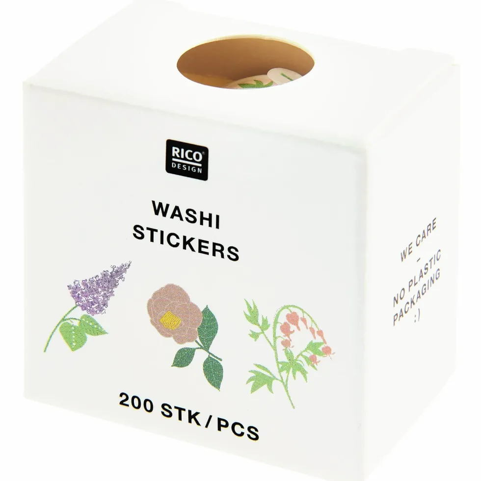 Naklejki washi Flowers Pastel - Paper Poetry - 200 szt.