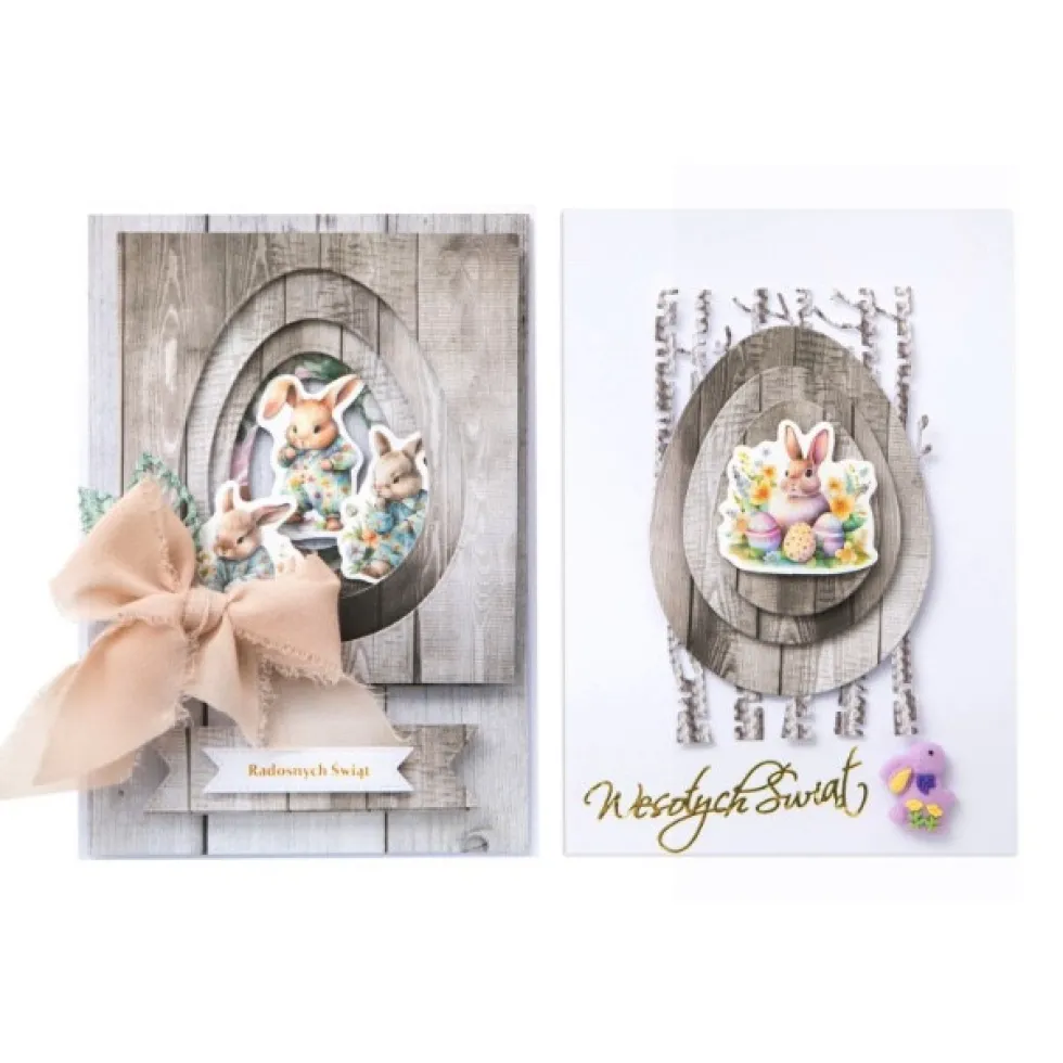 Naklejki winylowe Vintage Bunnies - DpCraft - 50 szt.