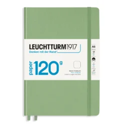 Notatnik A5 - Leuchtturm1917 - gładki, Sage, twarda okładka, 120 g