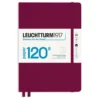 Notatnik A5 - Leuchtturm1917 - w kropki, Port Red, twarda okładka, 120 g