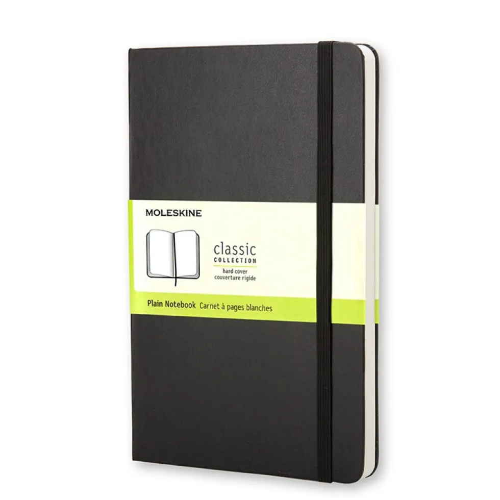 Notatnik gładki A5 - Moleskine - czarny twarda okładka