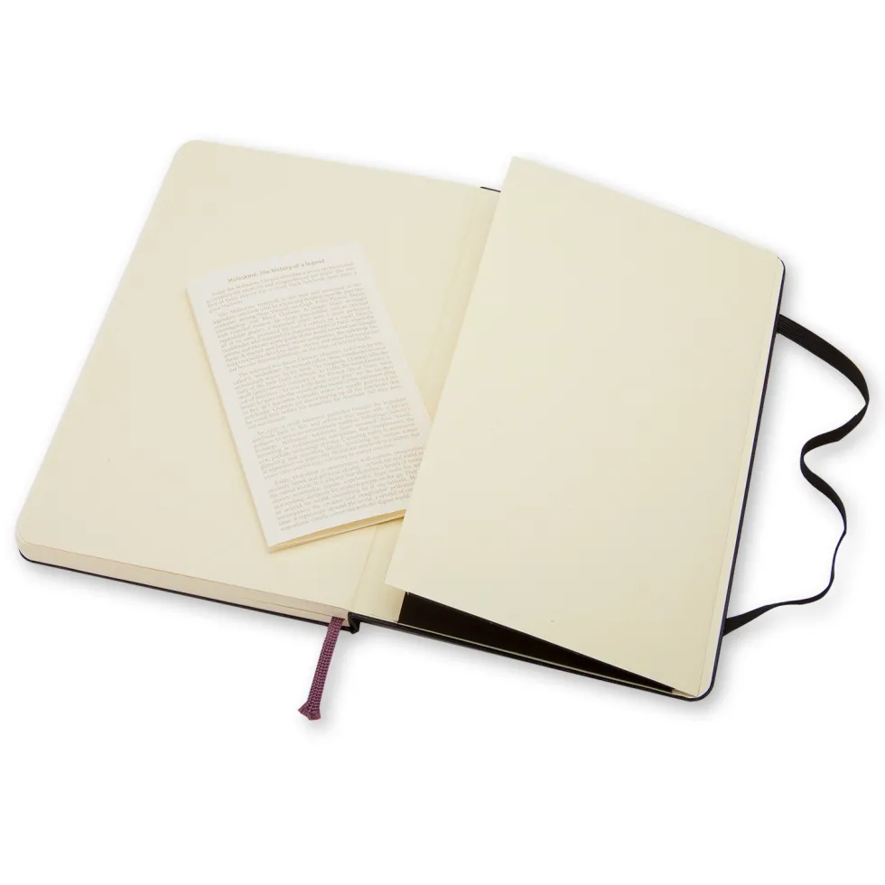 Notatnik gładki A5 - Moleskine - czarny twarda okładka