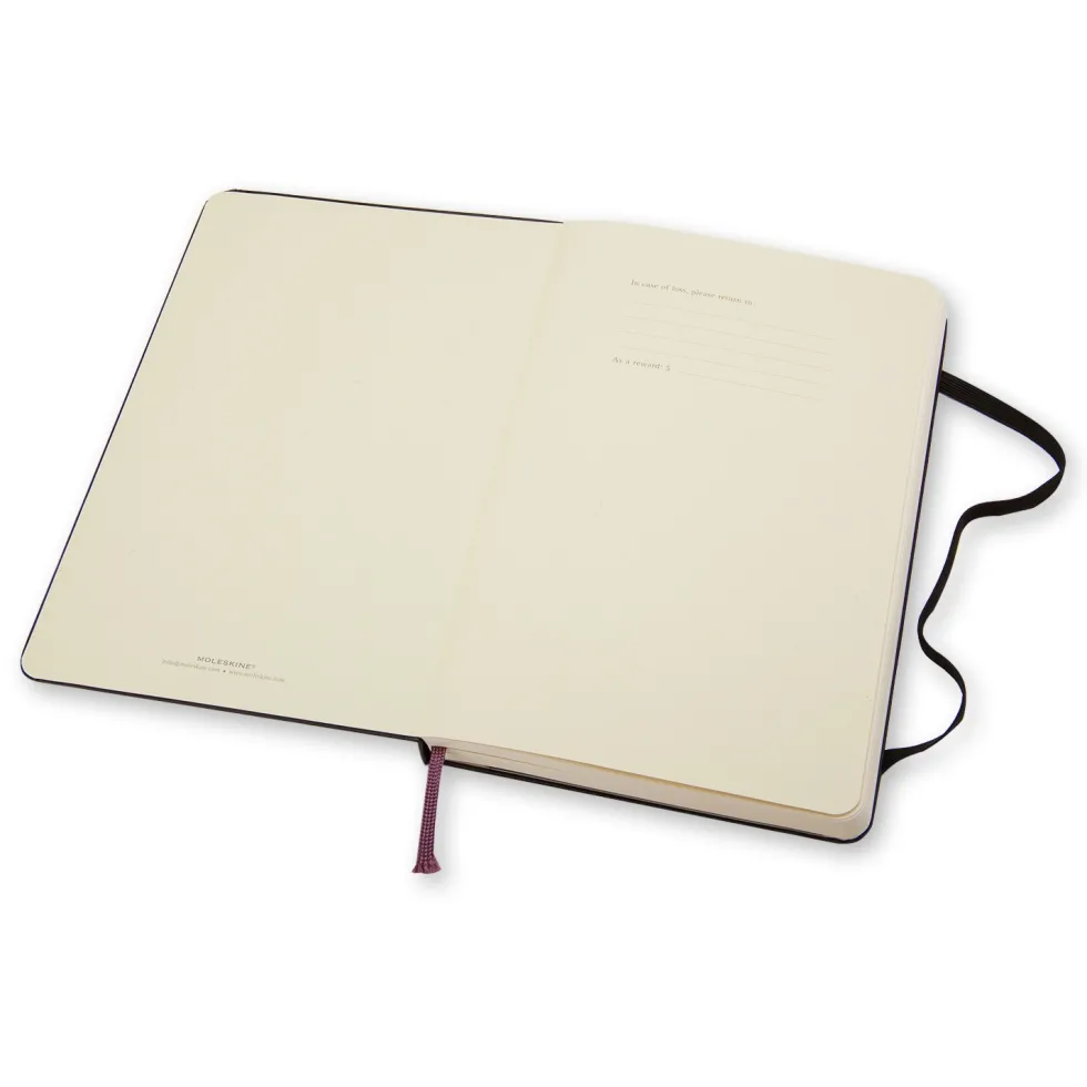 Notatnik gładki A5 - Moleskine - czarny twarda okładka