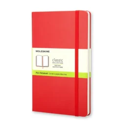 Notatnik gładki A5 - Moleskine - czerwony twarda okładka