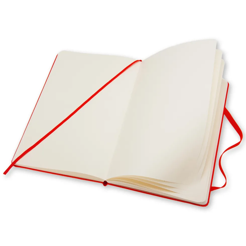 Notatnik gładki A5 - Moleskine - czerwony twarda okładka
