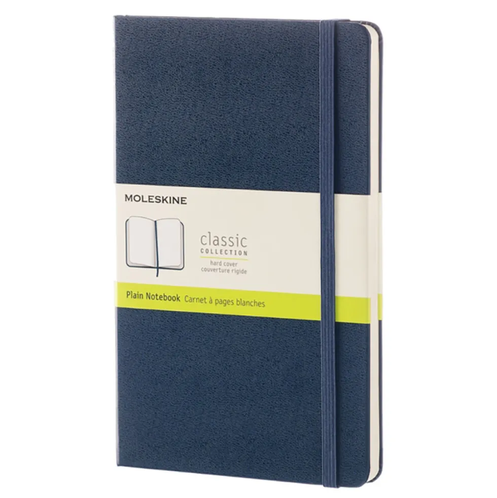 Notatnik gładki Classic 13 x 21 cm - Moleskine - granatowy twarda okładka