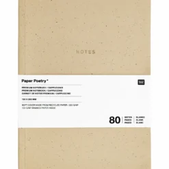 Notatnik gładki 15 x 20 cm - Paper Poetry - Cappuccino miękka okładka 100 g