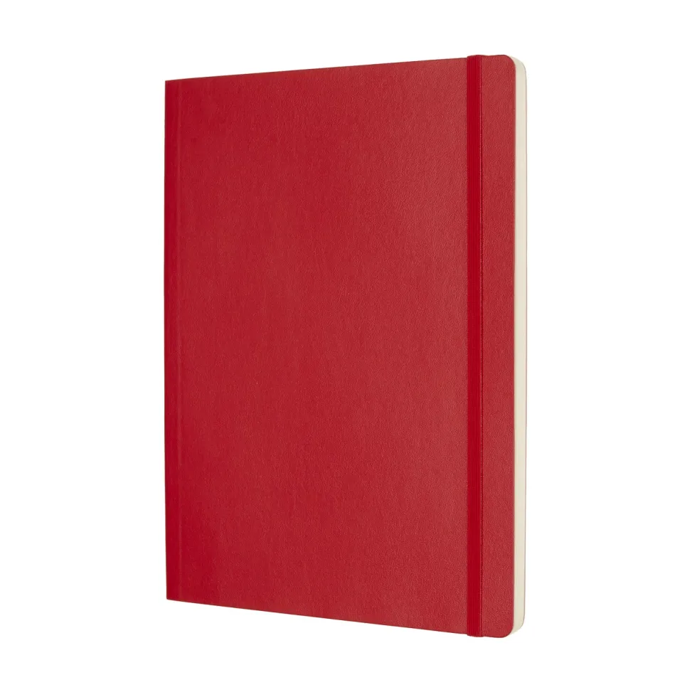 Notatnik gładki XL - Moleskine - czerwony miękka okładka