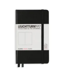 Notatnik - Leuchtturm1917 - gładki, czarny, twarda okładka, A6