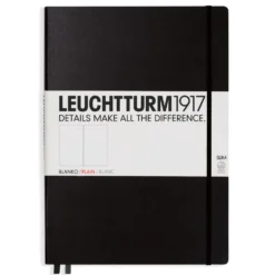 Notatnik Master Slim - Leuchtturm1917 - gładki, czarny, A4+
