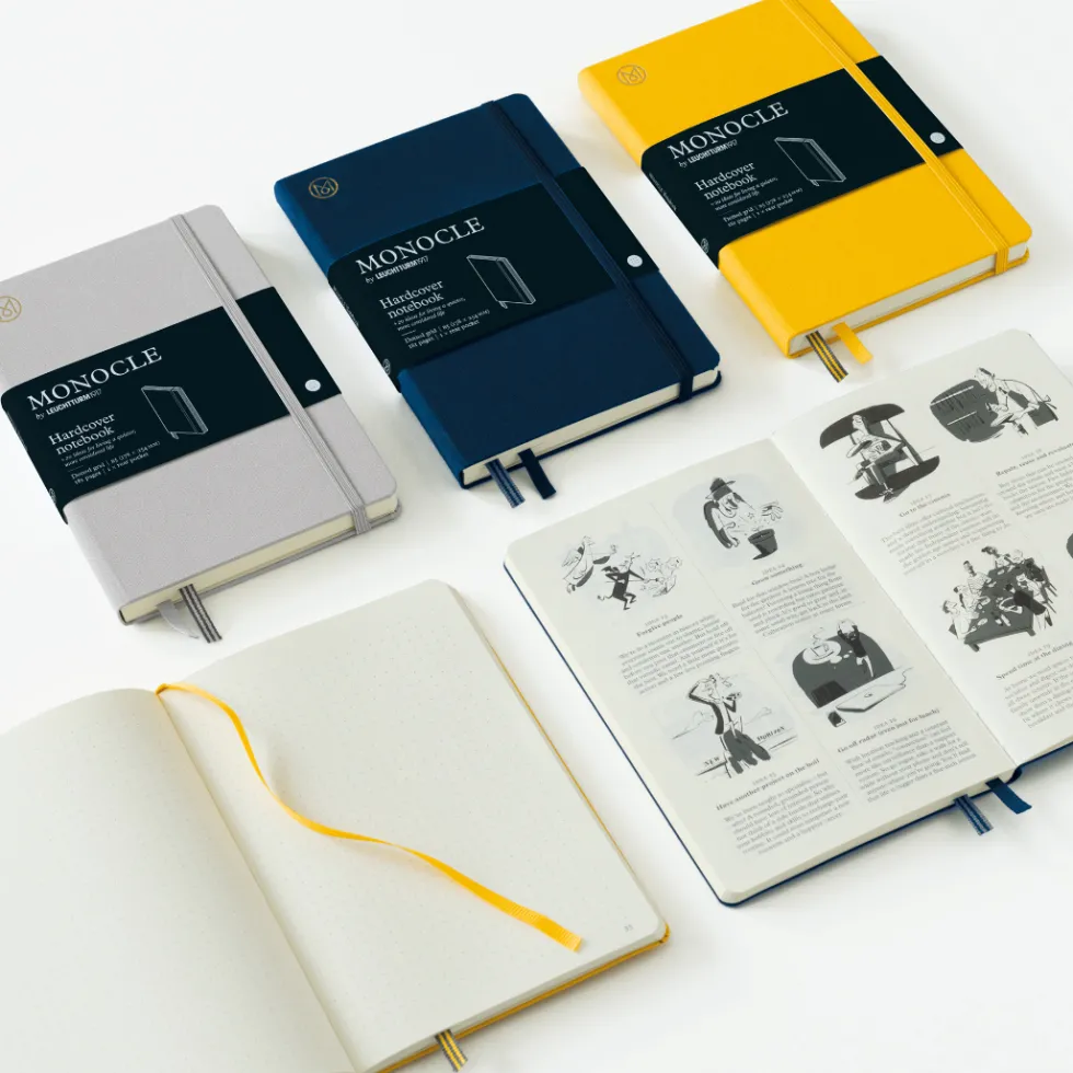 Notatnik Monocle B6+ - Leuchtturm1917 - w kropki, twarda okładka, Navy, 80 g