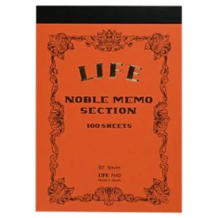 Notatnik Noble Memo B7 - Life - pomarańczowy