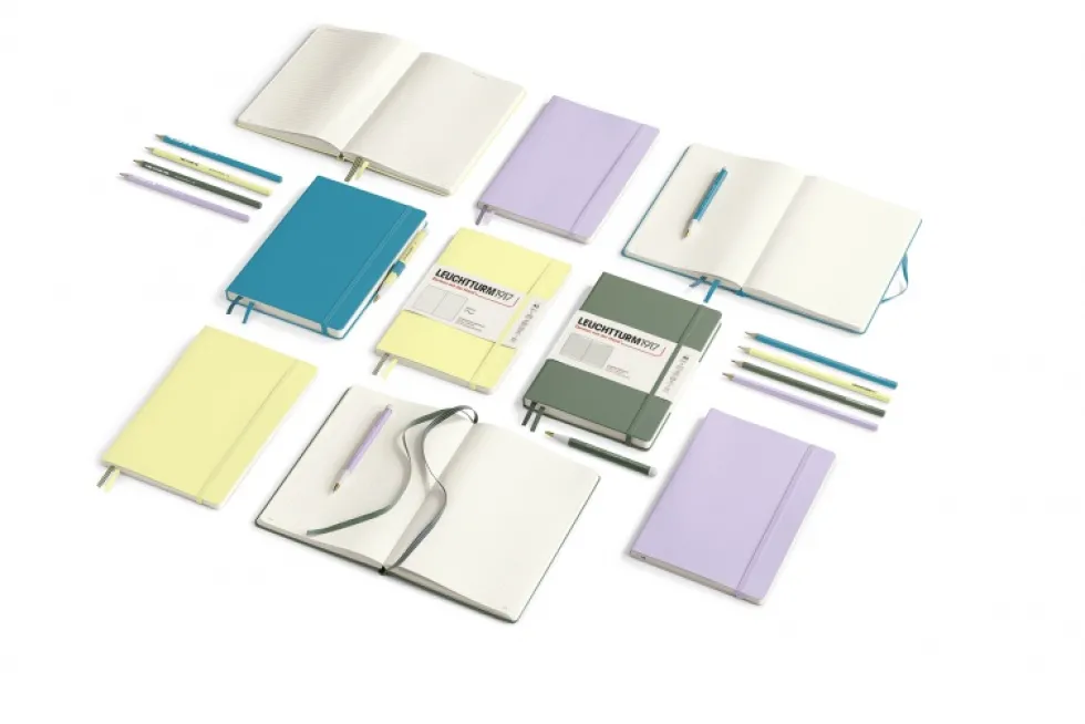 Notatnik Smooth Colours A5 - Leuchtturm1917 - w kropki, twarda okładka, Olive, 80 g/m2