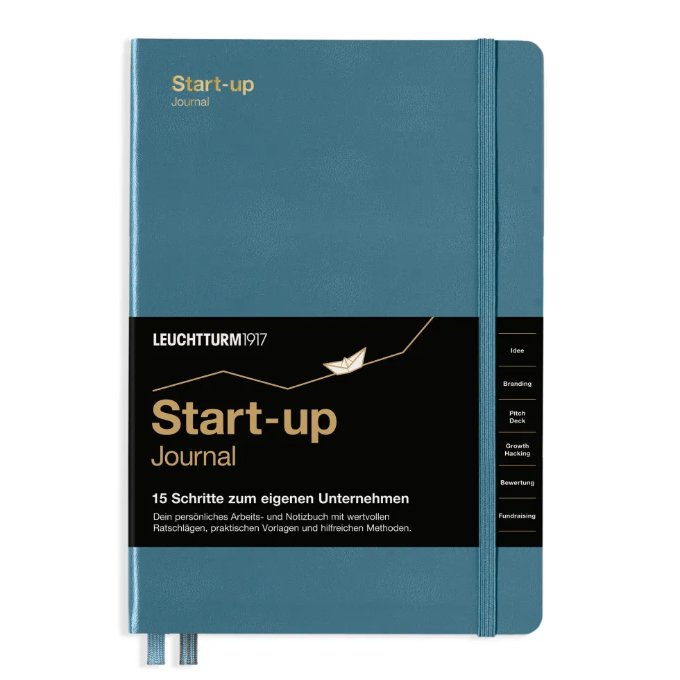 Notatnik Start-Up Journal A5 - Leuchtturm1917 - twarda okładka, Stone Blue, 100 g/m2