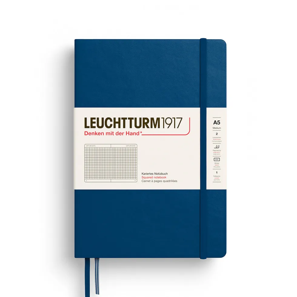 Notatnik w kratkę A5 - Leuchtturm1917 - Indigo