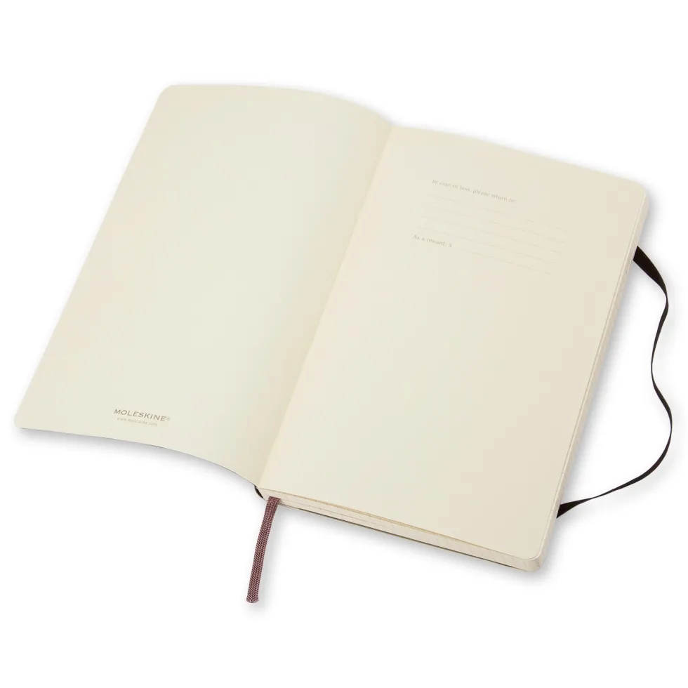 Notatnik w kratkę A5 - Moleskine - czarny miękka okładka