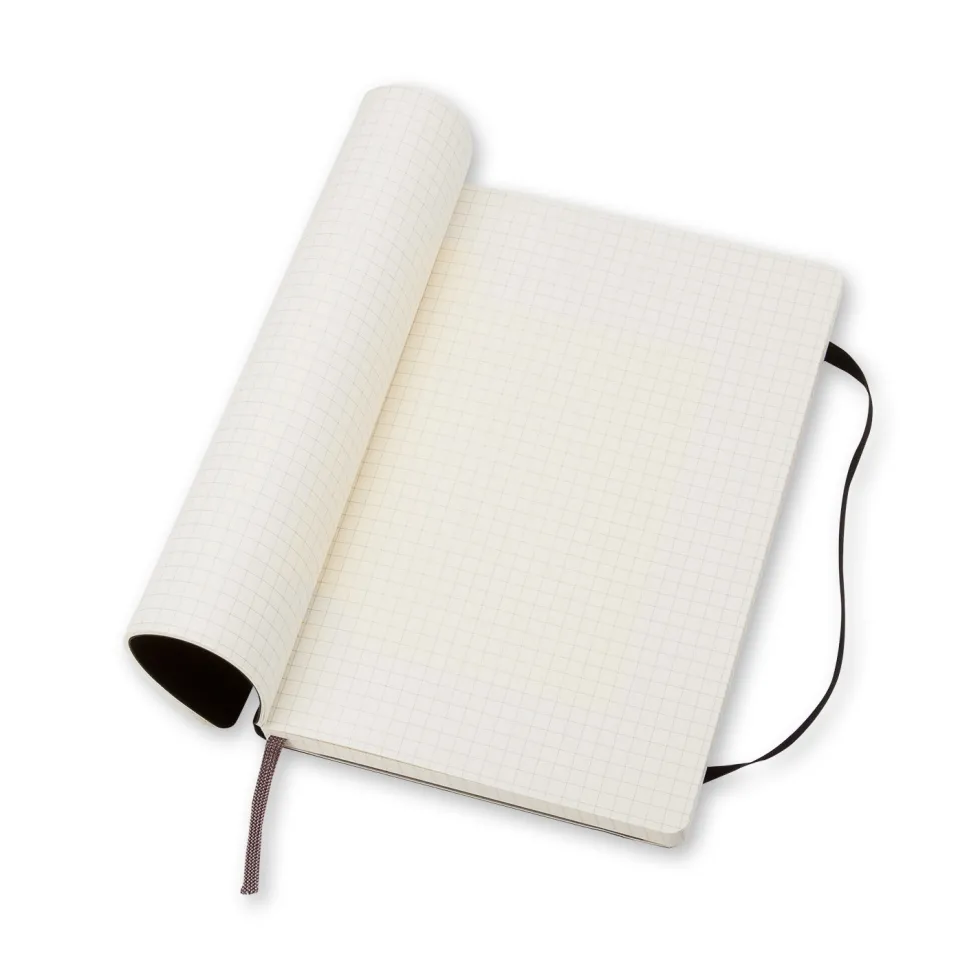 Notatnik w kratkę A5 - Moleskine - czarny miękka okładka