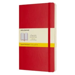 Notatnik w kratkę Classic 13 x 21 cm - Moleskine - czerwony miękka okładka