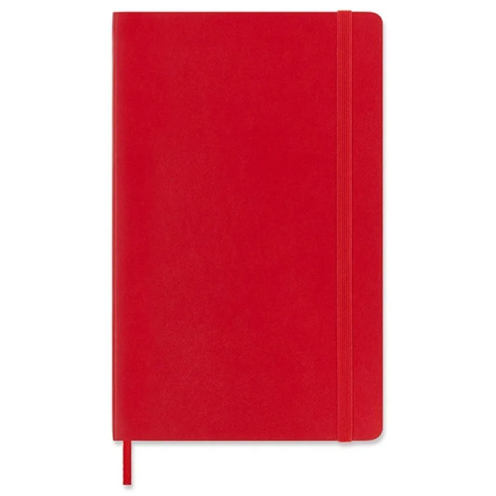 Notatnik w kratkę Classic 13 x 21 cm - Moleskine - czerwony miękka okładka