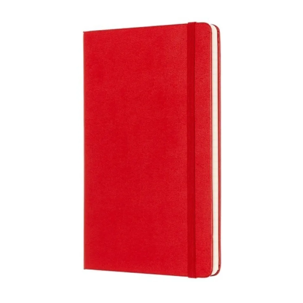 Notatnik w kratkę Classic 13 x 21 cm - Moleskine - czerwony twarda okładka