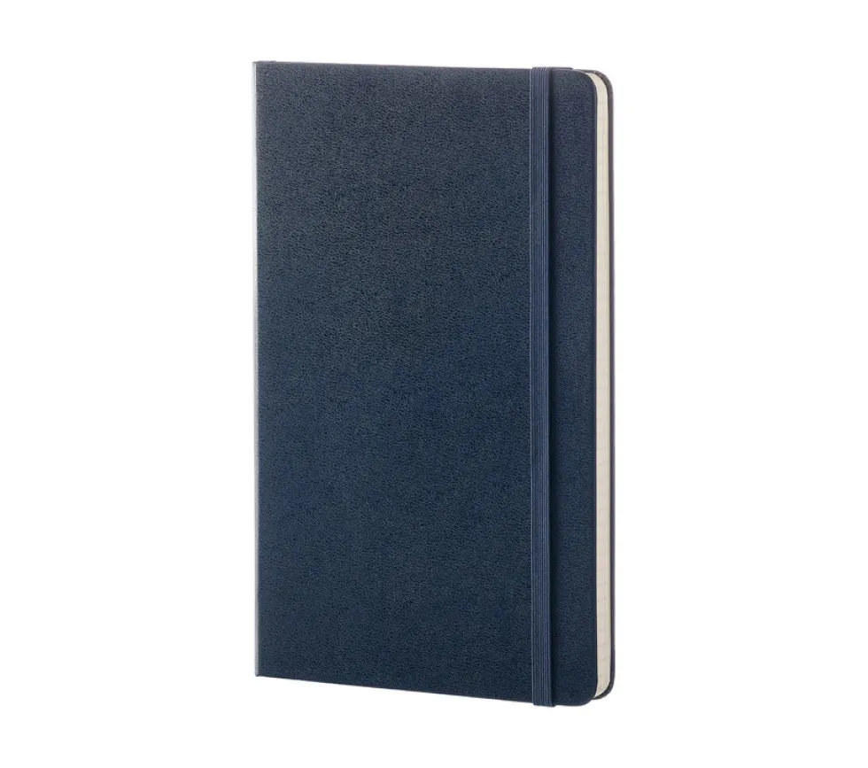 Notatnik w kratkę Classic 13 x 21 cm - Moleskine - granatowy twarda okładka