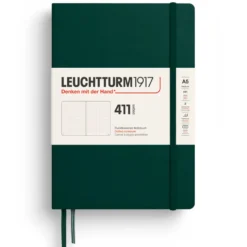 Notatnik 411 w kropki A5 - Leuchtturm1917 - Forest Green, twarda okładka