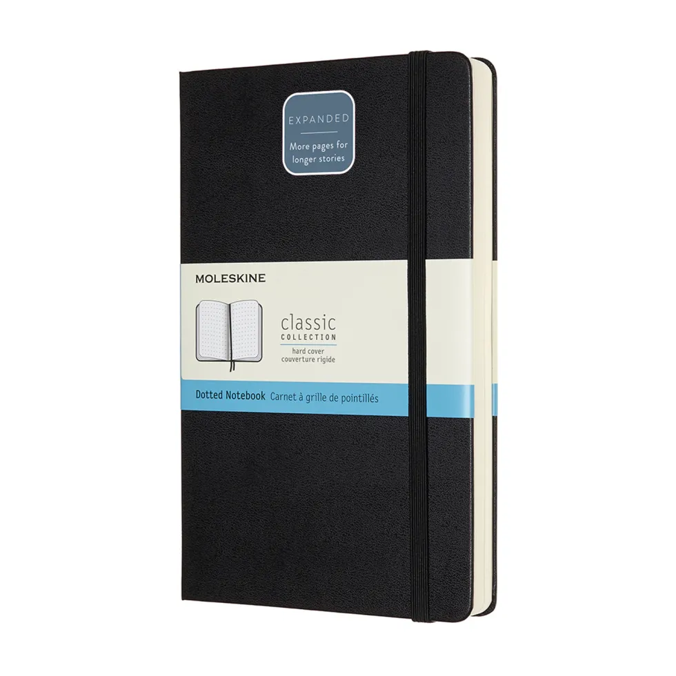 Notatnik w kropki A5 - Moleskine - czarny twarda okładka