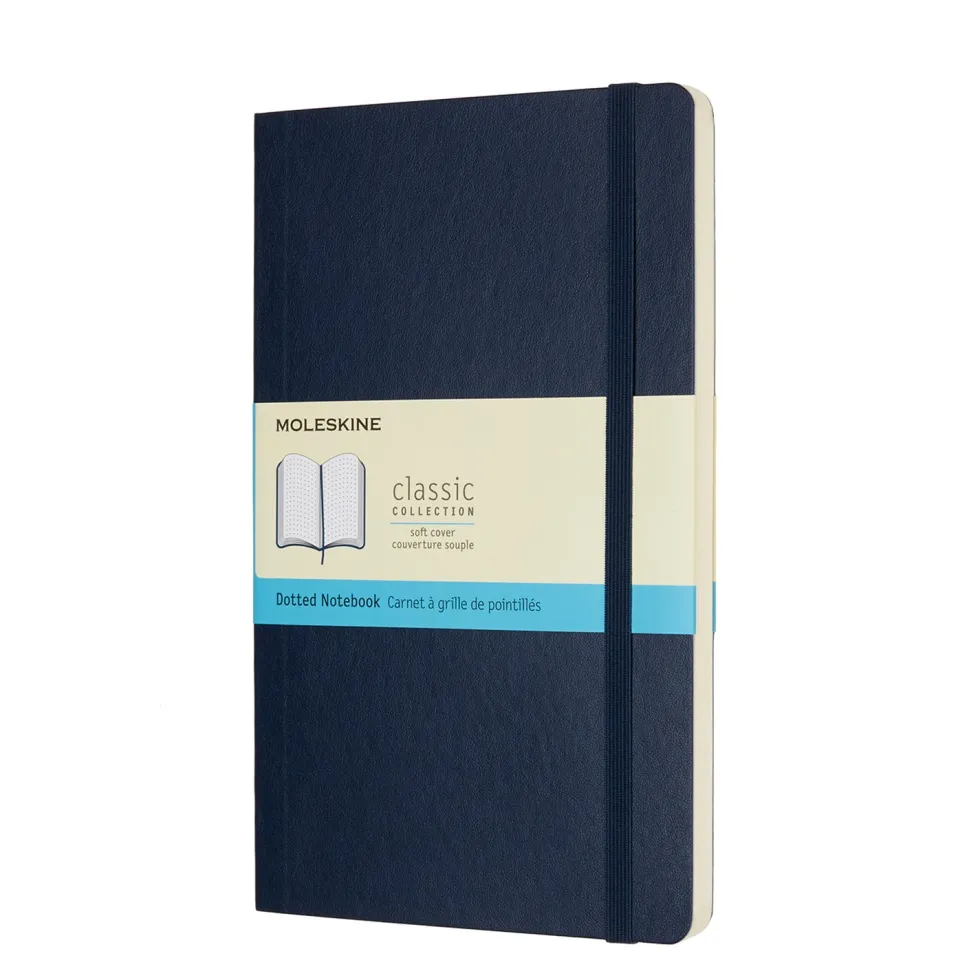 Notatnik w kropki A5 - Moleskine - granatowy miękka okładka