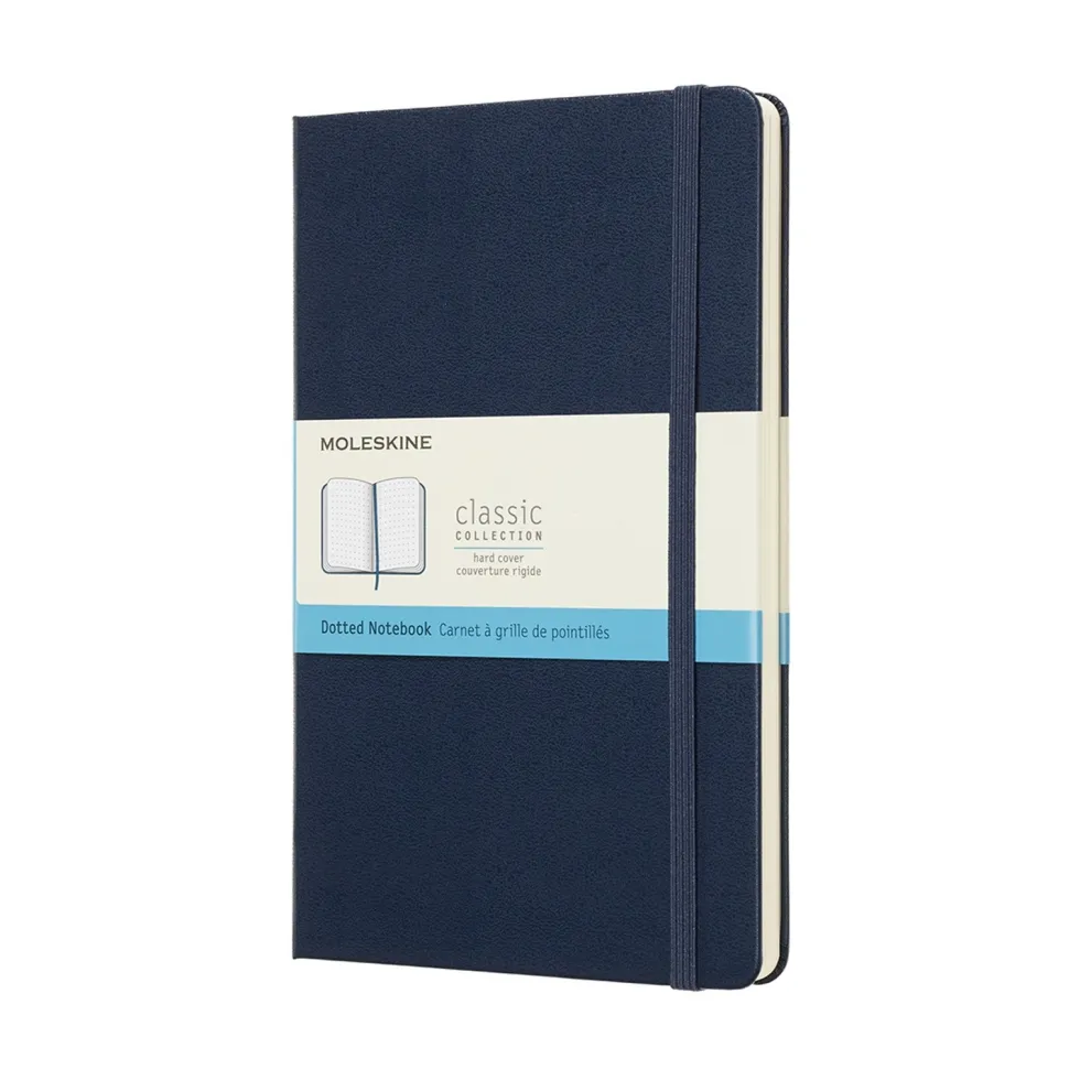 Notatnik w kropki A5 - Moleskine - granatowy twarda okładka