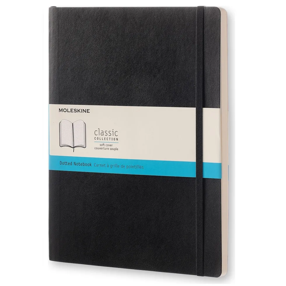 Notatnik w kropki XL - Moleskine - czarny miękka okładka