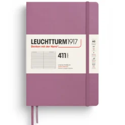 Notatnik w linie 411 A5 - Leuchtturm1917 - Dusty Rose twarda okładka