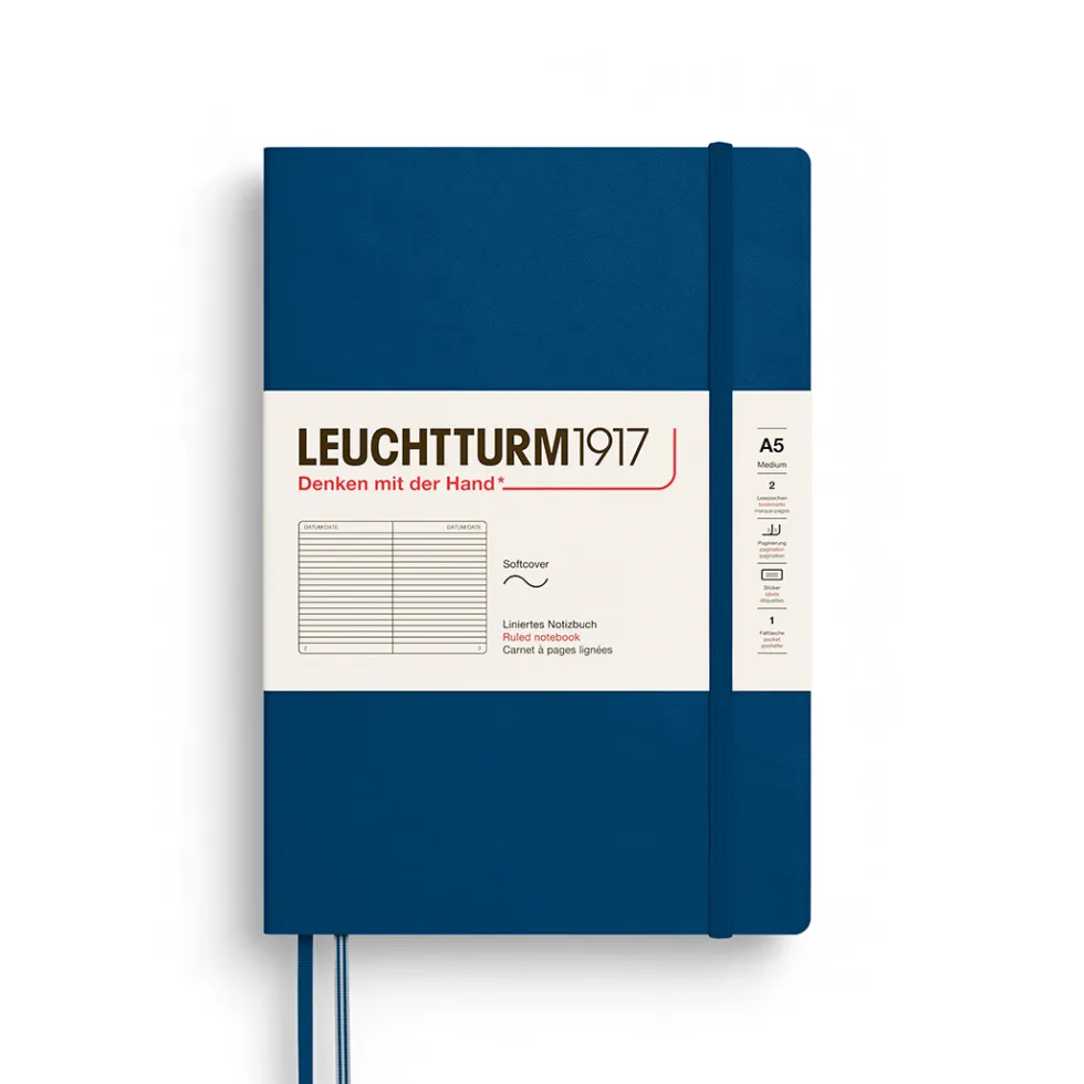 Notatnik w linie A5 - Leuchtturm1917 - Indigo